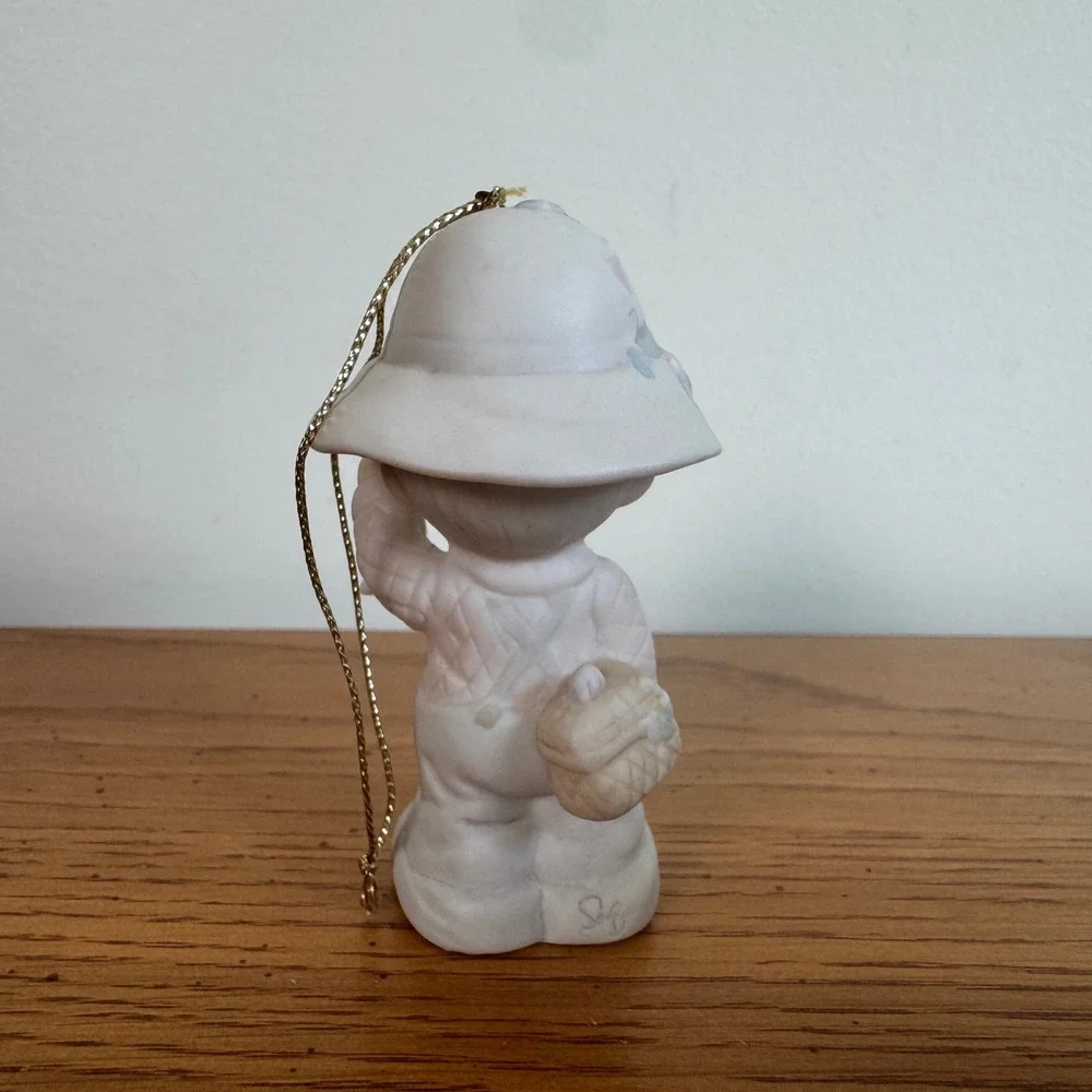 Precious Moments 1988 Fishing‎ Boy Ornament 114006 Samuel J Butcher Enesco
